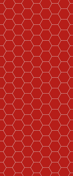 Red Hexagon Tile Acrylic Wall Panel 2440mm x 1220mm (3mm Thick) - CladdTech