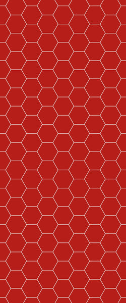 Red Hexagon Tile Acrylic Wall Panel 2440mm x 1220mm (3mm Thick) - CladdTech