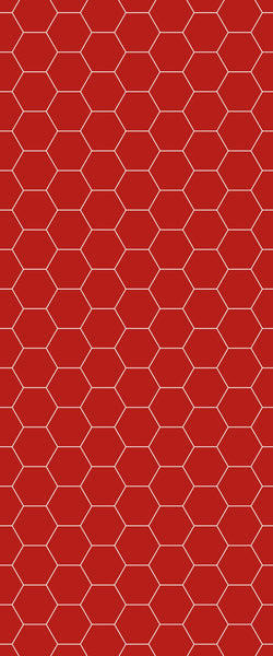 Red Hexagon Tile Acrylic Wall Panel 2440mm x 1220mm (3mm Thick) - CladdTech