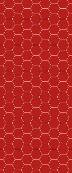 Red Hexagon Tile Acrylic Wall Panel 2440mm x 1220mm (3mm Thick) - CladdTech