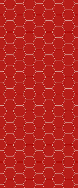 Red Hexagon Tile Acrylic Wall Panel 2440mm x 1220mm (3mm Thick) - CladdTech