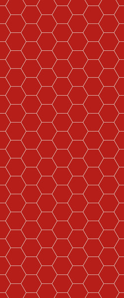 Red Hexagon Tile Acrylic Wall Panel 2440mm x 1220mm (3mm Thick) - CladdTech