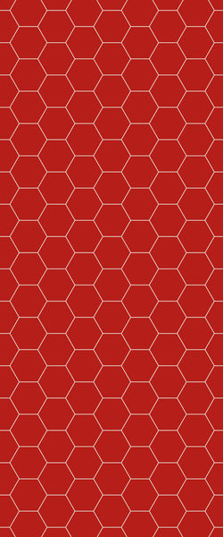Red Hexagon Tile Acrylic Wall Panel 2440mm x 1220mm (3mm Thick) - CladdTech
