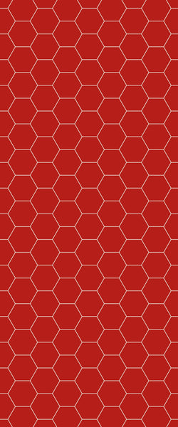 Red Hexagon Tile Acrylic Wall Panel 2440mm x 1220mm (3mm Thick) - CladdTech