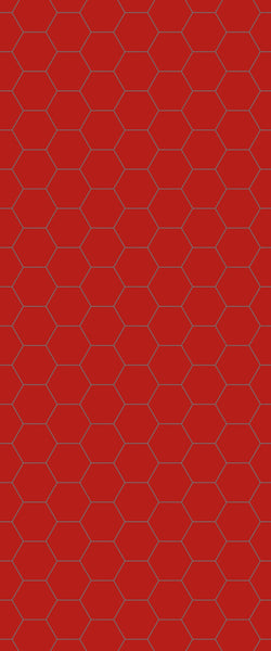 Red Hexagon Tile Acrylic Wall Panel 2440mm x 1220mm (3mm Thick) - CladdTech