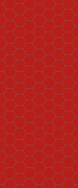 Red Hexagon Tile Acrylic Wall Panel 2440mm x 1220mm (3mm Thick) - CladdTech