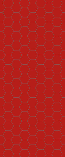 Red Hexagon Tile Acrylic Wall Panel 2440mm x 1220mm (3mm Thick) - CladdTech
