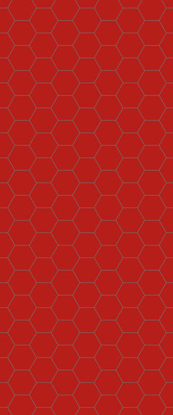 Red Hexagon Tile Acrylic Wall Panel 2440mm x 1220mm (3mm Thick) - CladdTech