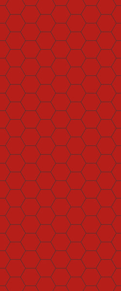 Red Hexagon Tile Acrylic Wall Panel 2440mm x 1220mm (3mm Thick) - CladdTech
