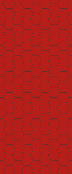 Red Hexagon Tile Acrylic Wall Panel 2440mm x 1220mm (3mm Thick) - CladdTech