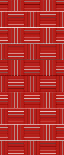 Red Mosaic Tile Acrylic Shower Wall Panel 2440mm x 1220mm ( 3mm Thick) - CladdTech