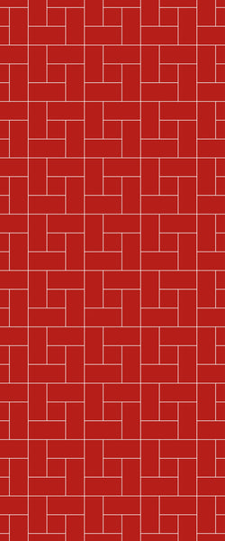 Red Windmill Tile Acrylic Shower Panel 2440mm x 1220mm ( 3mm Thick) - CladdTech