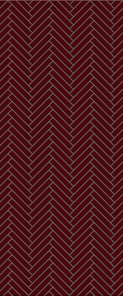 Red Double Herringbone Tile Acrylic Shower Panel 2440mm x 1220mm ( 3mm Thick) - CladdTech