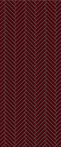 Red Double Herringbone Tile Acrylic Shower Panel 2440mm x 1220mm ( 3mm Thick) - CladdTech