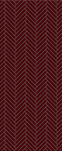 Red Double Herringbone Tile Acrylic Shower Panel 2440mm x 1220mm ( 3mm Thick) - CladdTech