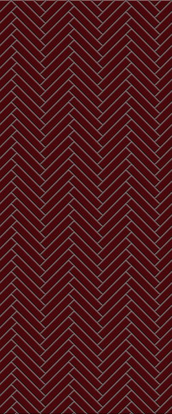 Red Double Herringbone Tile Acrylic Shower Panel 2440mm x 1220mm ( 3mm Thick) - CladdTech