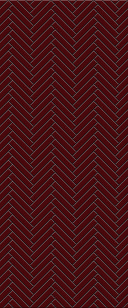 Red Double Herringbone Tile Acrylic Shower Panel 2440mm x 1220mm ( 3mm Thick) - CladdTech