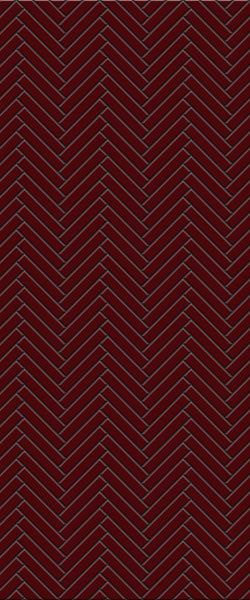 Red Double Herringbone Tile Acrylic Shower Panel 2440mm x 1220mm ( 3mm Thick) - CladdTech