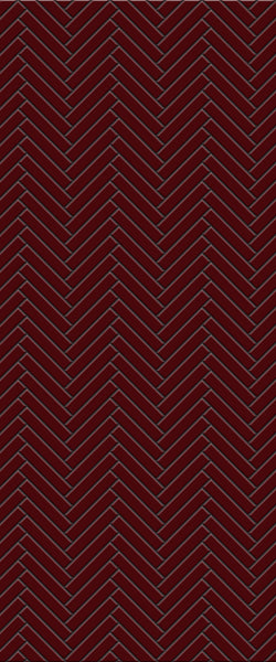 Red Double Herringbone Tile Acrylic Shower Panel 2440mm x 1220mm ( 3mm Thick) - CladdTech