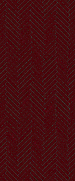 Red Double Herringbone Tile Acrylic Shower Panel 2440mm x 1220mm ( 3mm Thick) - CladdTech