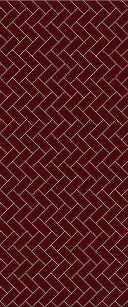 Red Diagonal Herringbone Tile Acrylic Shower Panel 2440mm x 1220mm ( 3mm Thick) - CladdTech