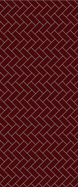 Red Diagonal Herringbone Tile Acrylic Shower Panel 2440mm x 1220mm ( 3mm Thick) - CladdTech