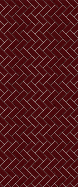 Red Diagonal Herringbone Tile Acrylic Shower Panel 2440mm x 1220mm ( 3mm Thick) - CladdTech