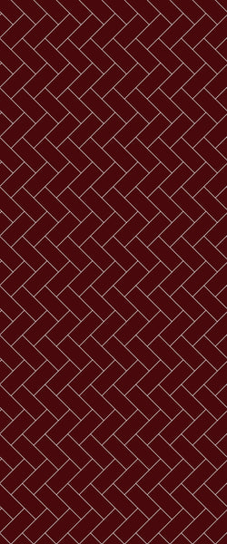 Red Diagonal Herringbone Tile Acrylic Shower Panel 2440mm x 1220mm ( 3mm Thick) - CladdTech