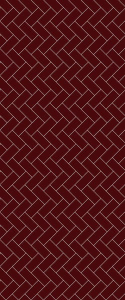 Red Diagonal Herringbone Tile Acrylic Shower Panel 2440mm x 1220mm ( 3mm Thick) - CladdTech