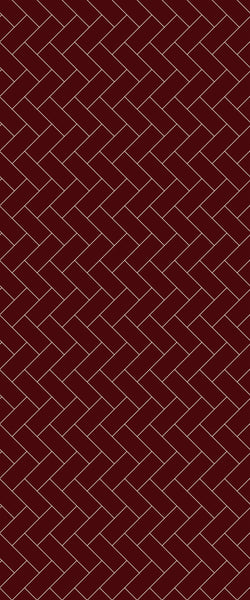Red Diagonal Herringbone Tile Acrylic Shower Panel 2440mm x 1220mm ( 3mm Thick) - CladdTech