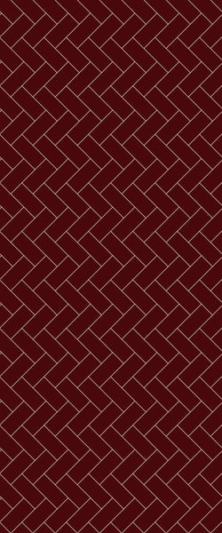 Red Diagonal Herringbone Tile Acrylic Shower Panel 2440mm x 1220mm ( 3mm Thick) - CladdTech