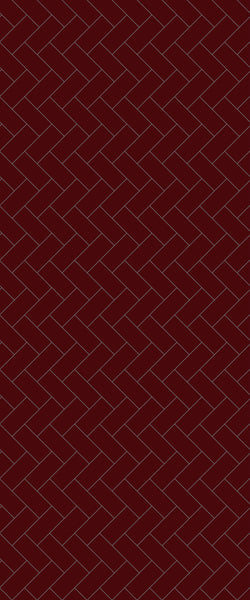 Red Diagonal Herringbone Tile Acrylic Shower Panel 2440mm x 1220mm ( 3mm Thick) - CladdTech
