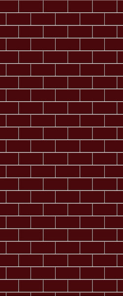 Red Subway Tile Acrylic Shower Panel 2440mm x 1220mm ( 3mm Thick) - CladdTech