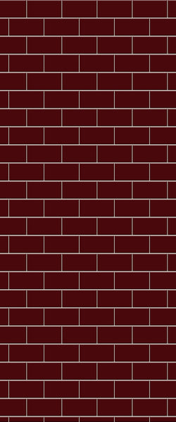 Red Subway Tile Acrylic Shower Panel 2440mm x 1220mm ( 3mm Thick) - CladdTech