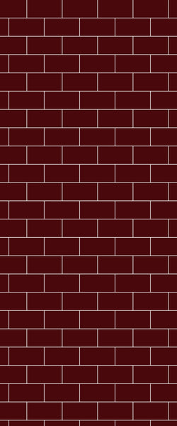 Red Subway Tile Acrylic Shower Panel 2440mm x 1220mm ( 3mm Thick) - CladdTech