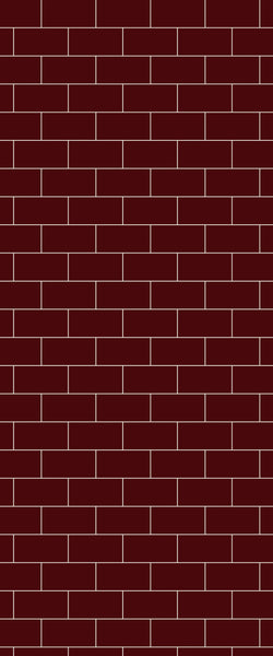 Red Subway Tile Acrylic Shower Panel 2440mm x 1220mm ( 3mm Thick) - CladdTech