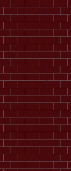 Red Subway Tile Acrylic Shower Panel 2440mm x 1220mm ( 3mm Thick) - CladdTech