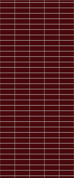 Red Horizontal Block Tile Acrylic Shower Panel 2440mm x 1220mm ( 3mm Thick) - CladdTech