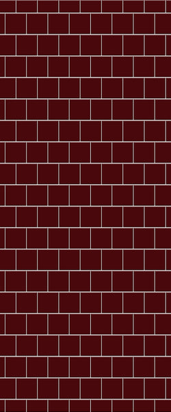 Red Large Square's Tile Acrylic Shower Wall Panel 2440mm x 1220mm ( 3mm Thick) - CladdTech