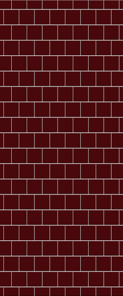 Red Large Square's Tile Acrylic Shower Wall Panel 2440mm x 1220mm ( 3mm Thick) - CladdTech