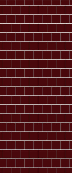 Red Large Square's Tile Acrylic Shower Wall Panel 2440mm x 1220mm ( 3mm Thick) - CladdTech