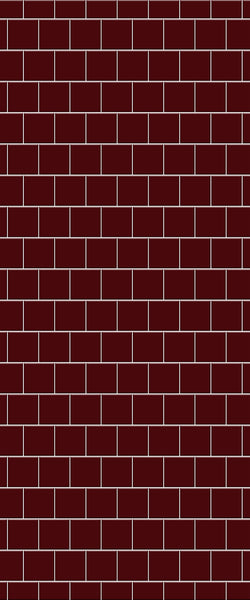 Red Large Square's Tile Acrylic Shower Wall Panel 2440mm x 1220mm ( 3mm Thick) - CladdTech