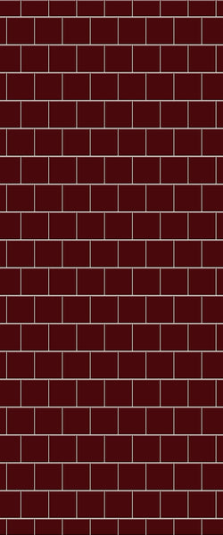 Red Large Square's Tile Acrylic Shower Wall Panel 2440mm x 1220mm ( 3mm Thick) - CladdTech