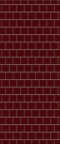 Red Large Square's Tile Acrylic Shower Wall Panel 2440mm x 1220mm ( 3mm Thick) - CladdTech