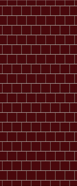 Red Large Square's Tile Acrylic Shower Wall Panel 2440mm x 1220mm ( 3mm Thick) - CladdTech