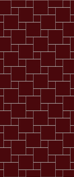 Red Pin Wheel Tile Acrylic Shower Wall Panel 2440mm x 1220mm ( 3mm Thick) - CladdTech