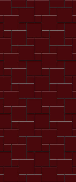 Red Pin Wheel Tile Acrylic Shower Wall Panel 2440mm x 1220mm ( 3mm Thick) - CladdTech