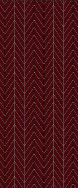 Red Chevron Tile Acrylic Shower Wall Panel 2440mm x 1220mm ( 3mm Thick) - CladdTech