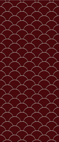 Red Fishscales Tile Acrylic Shower Panel 2440mm x 1220mm (3mm Thick) - CladdTech