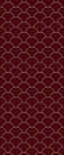 Red Fishscales Tile Acrylic Shower Panel 2440mm x 1220mm (3mm Thick) - CladdTech
